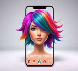 Experimente o Aplicativo troca a cor e corte do seu cabelo